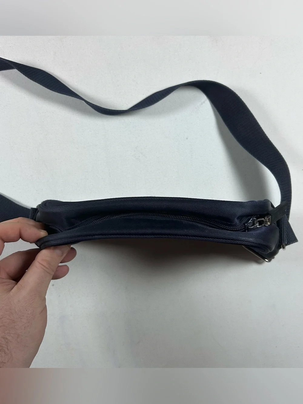 VTG Polo Sport Ralph Lauren Navy Blue Mini Crossbody Bag Nylon American Flag